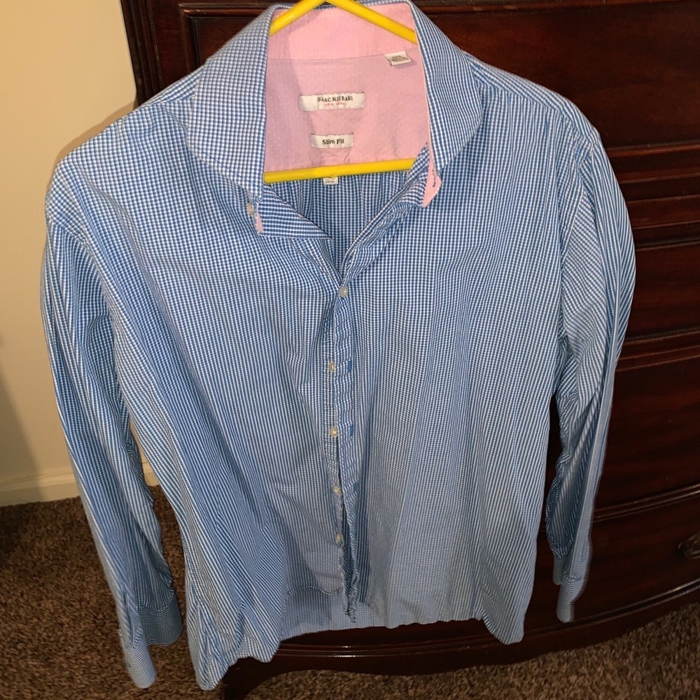 Blue stripped button down